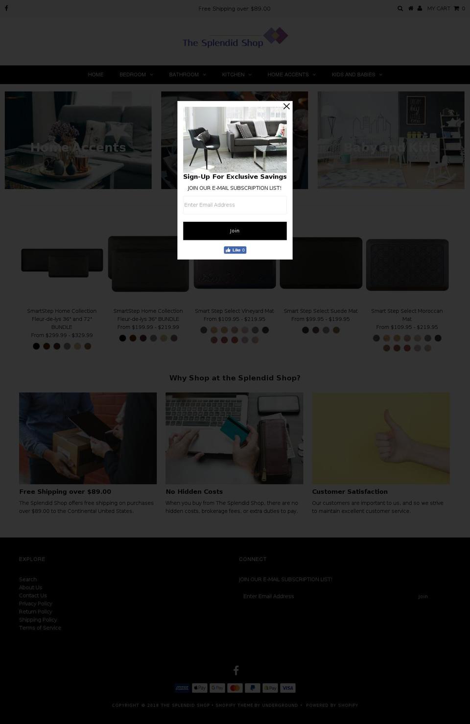 thesplendidshop.com shopify website screenshot
