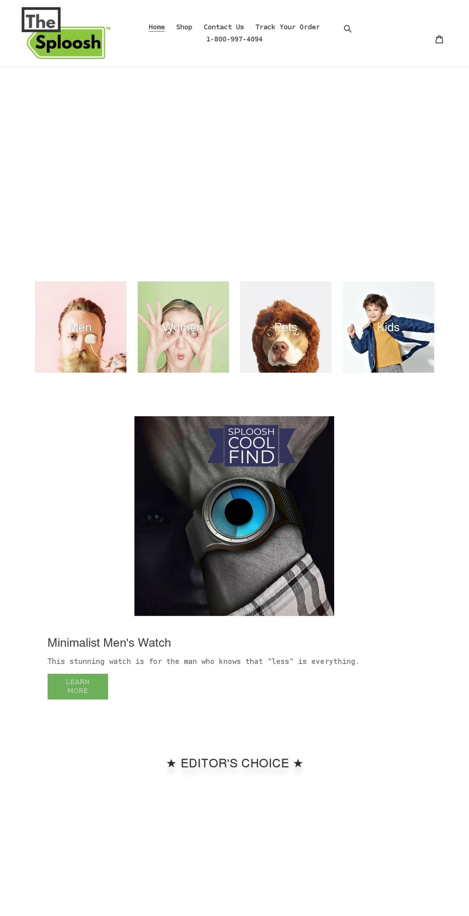 thesploosh.com shopify website screenshot