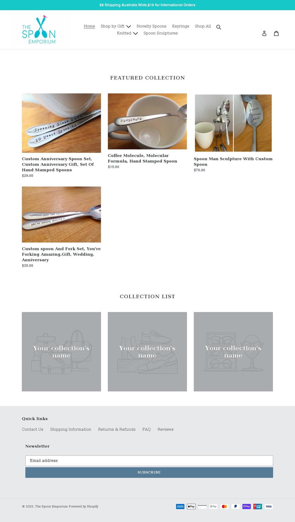 thespoonemporium.com shopify website screenshot