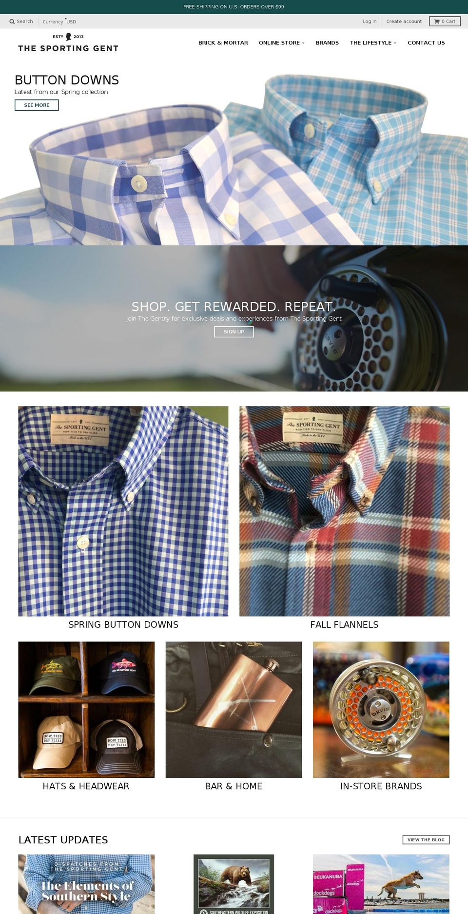 thesportinggent.com shopify website screenshot