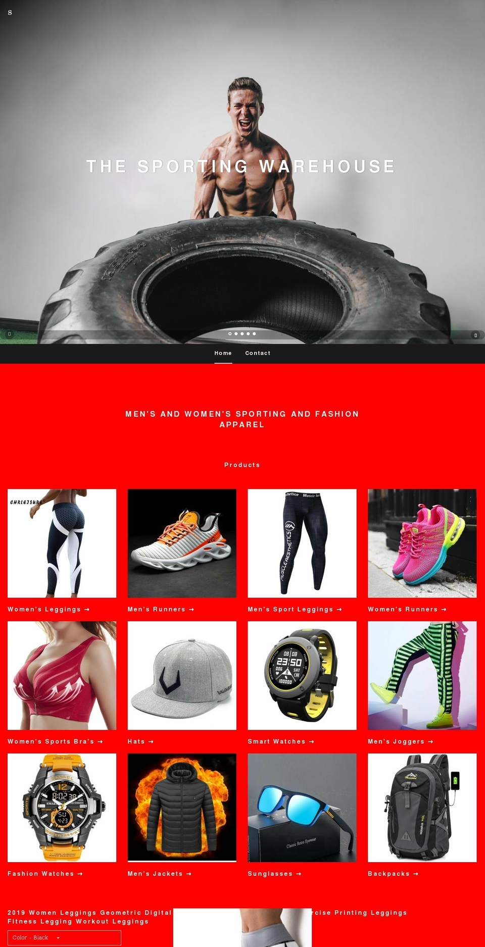 thesportingwarehouse.com shopify website screenshot