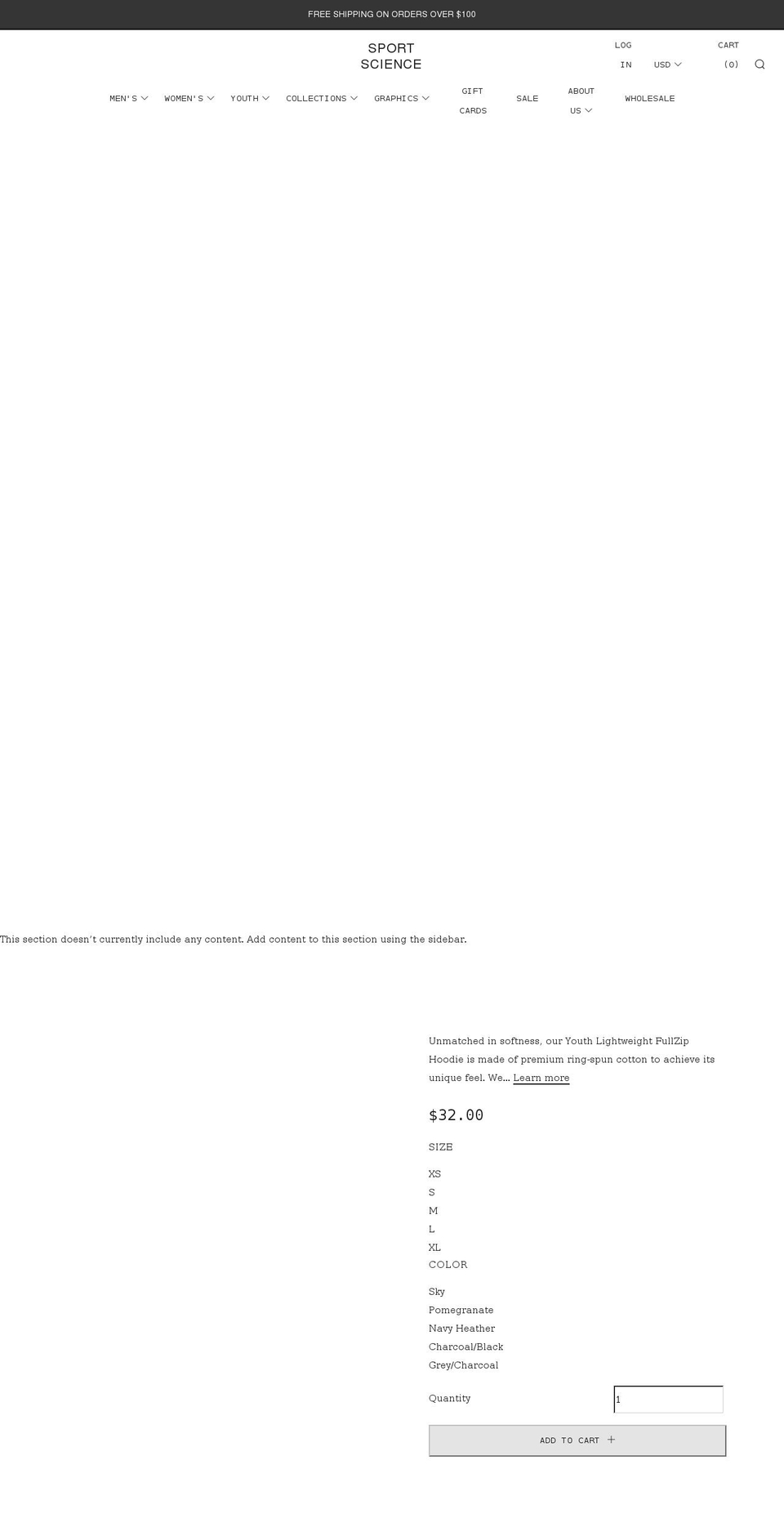 thesportscience.myshopify.com shopify website screenshot