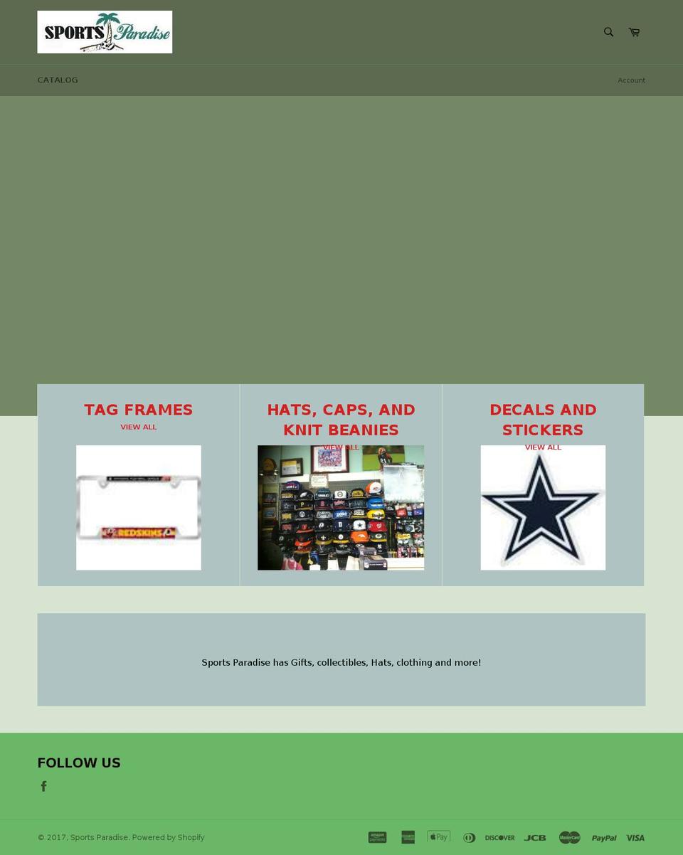 thesportsparadise.com shopify website screenshot