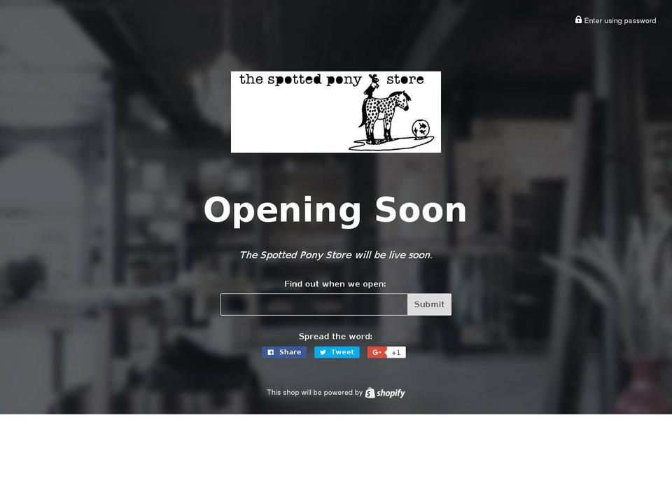 thespottedponystore.com — Shopify storefront screenshot