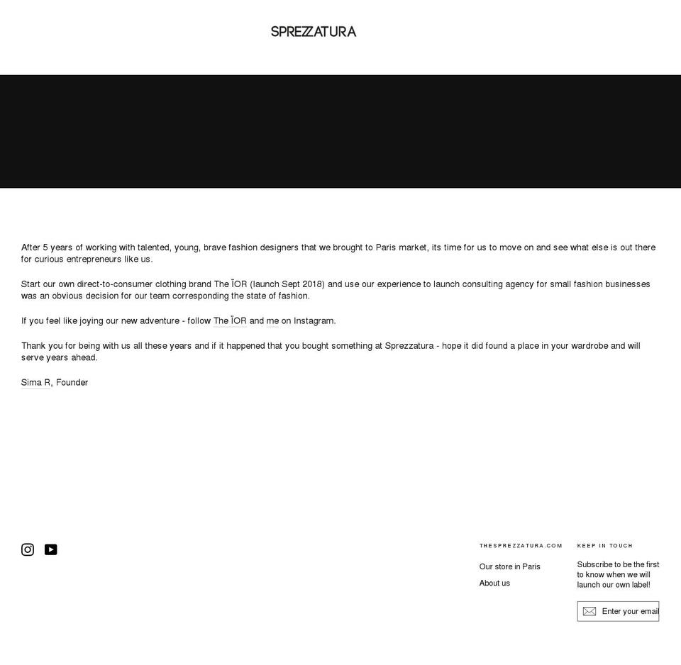 thesprezzatura.com shopify website screenshot