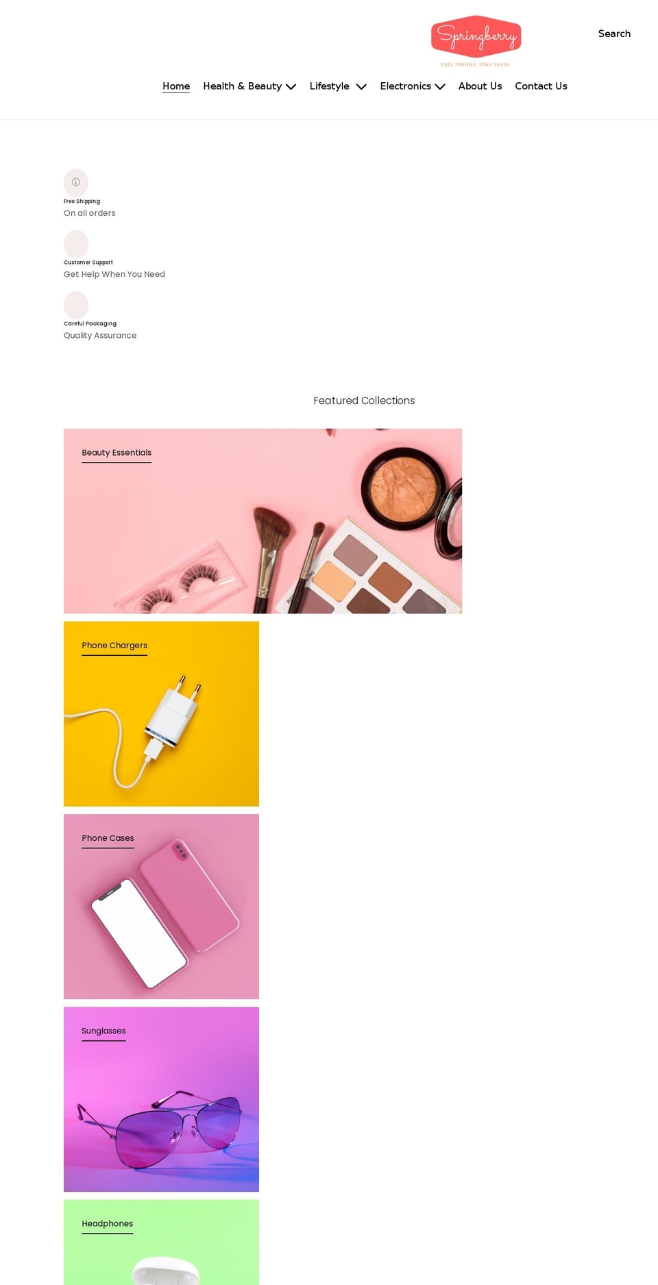thespringberrystore.com shopify website screenshot