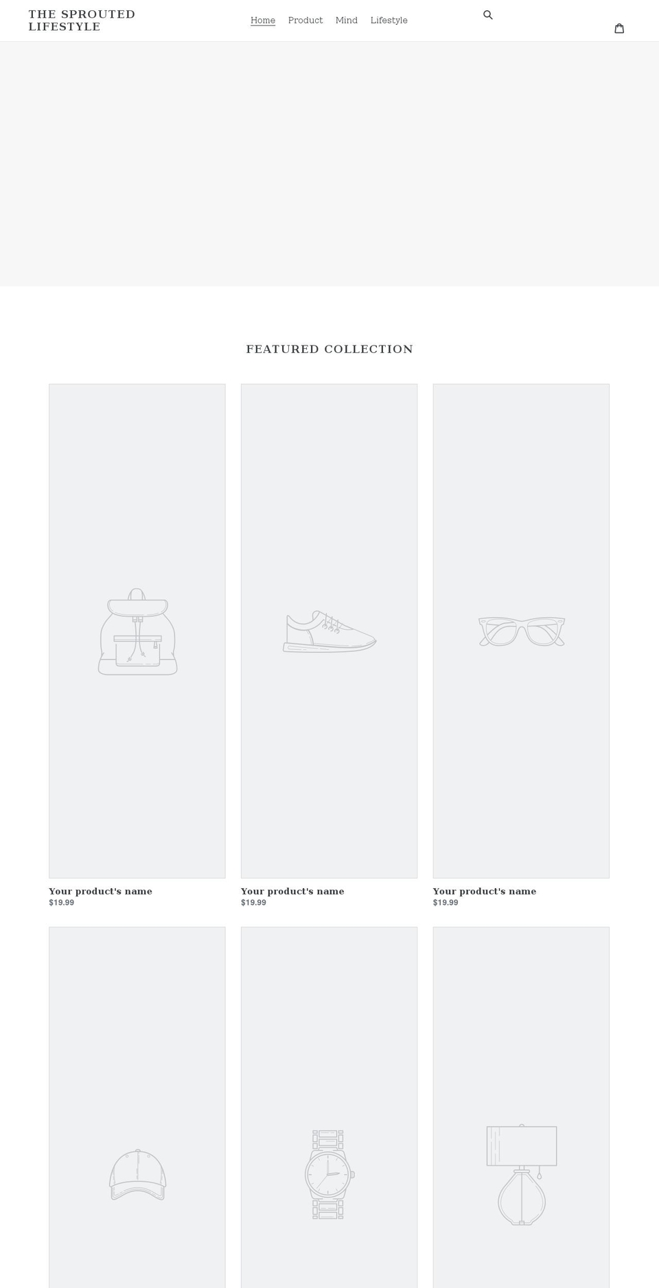 thesproutedlifestyle.com shopify website screenshot