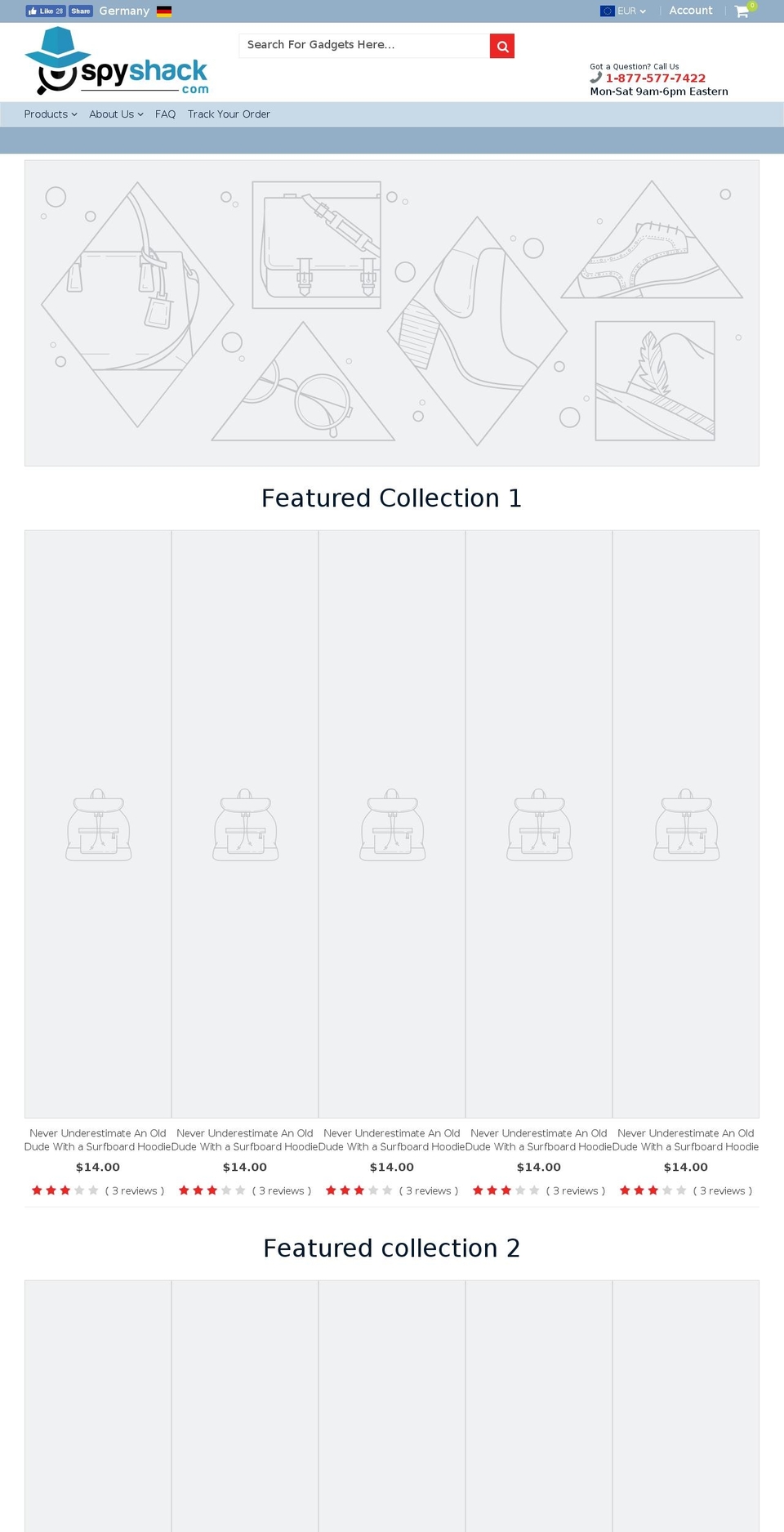 thespyshack.com — Shopify storefront screenshot