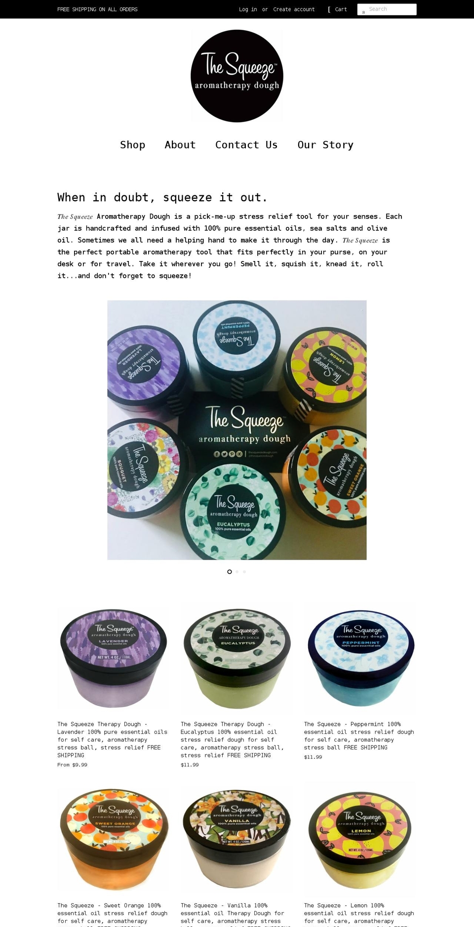 thesqueezedough.com shopify website screenshot