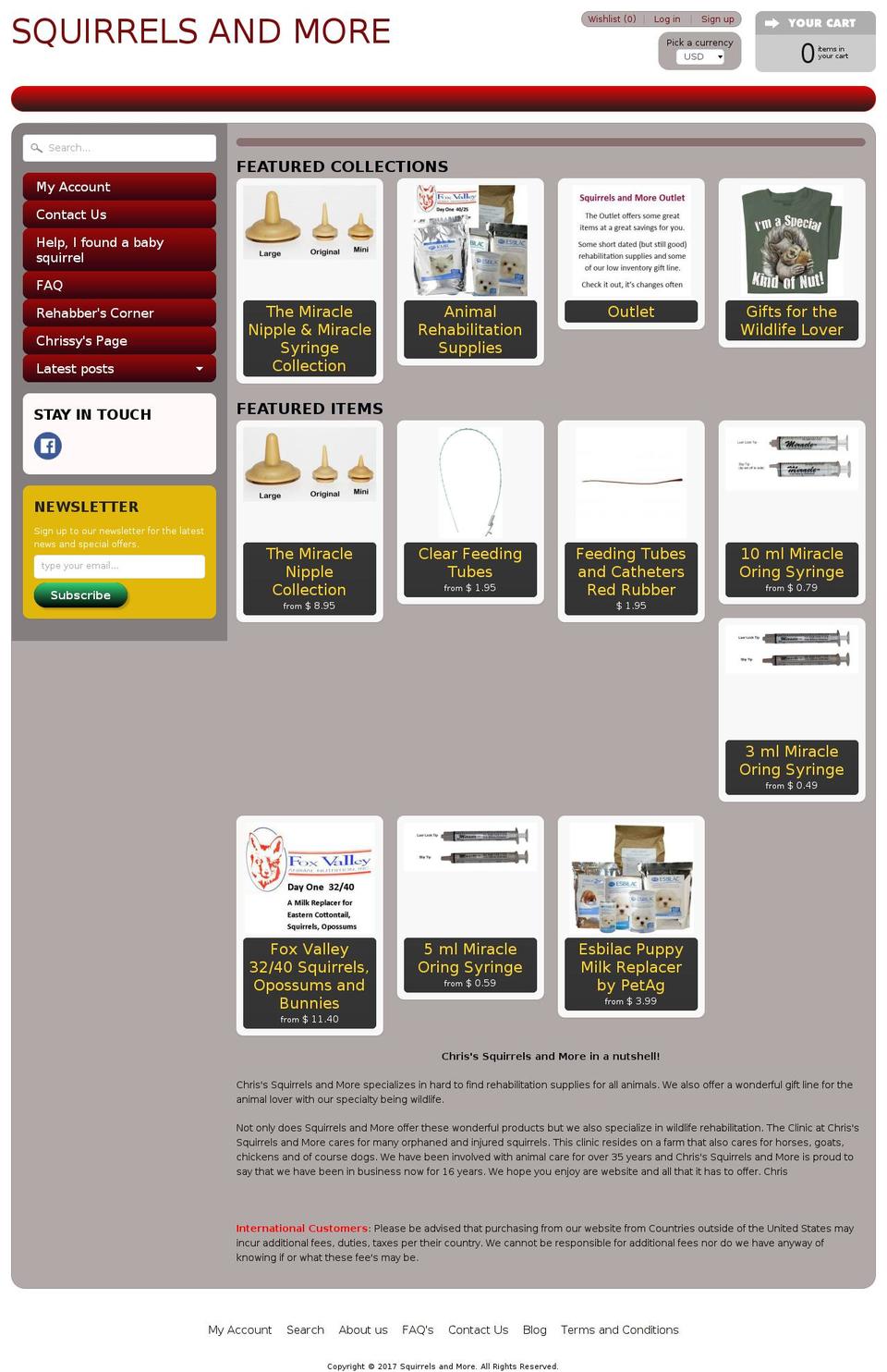 thesquirrelstore.net shopify website screenshot