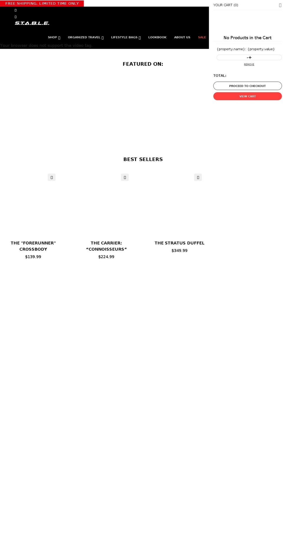 thestablegoods.com shopify website screenshot