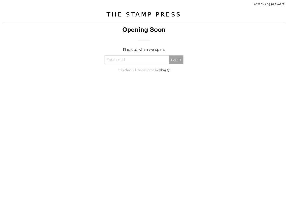 thestamppress.com shopify website screenshot