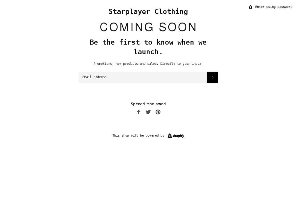 thestarplayer.com shopify website screenshot