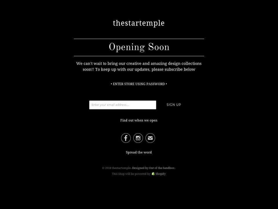 thestartemple.com — Shopify storefront screenshot