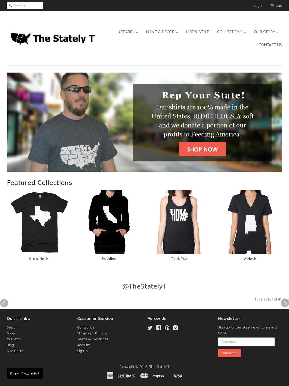 thestatelyt.com — Shopify storefront screenshot