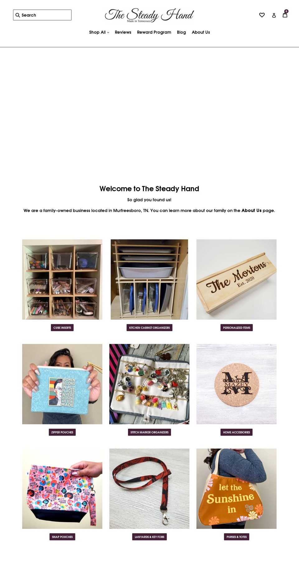thesteadyhandshop.com — Shopify storefront screenshot