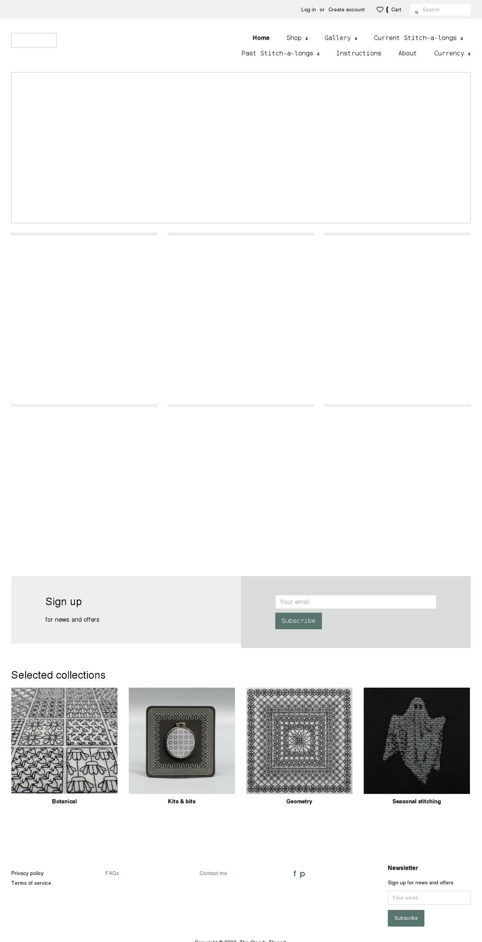 thesteadythread.com shopify website screenshot