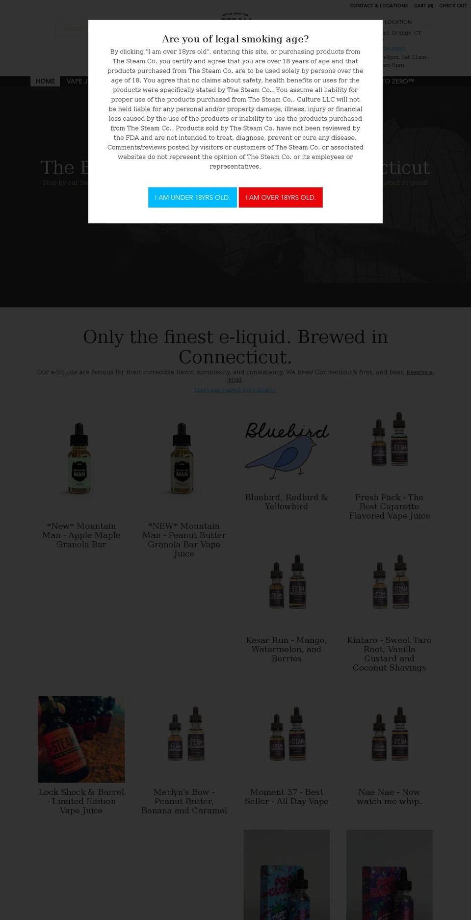 thesteamco.com shopify website screenshot