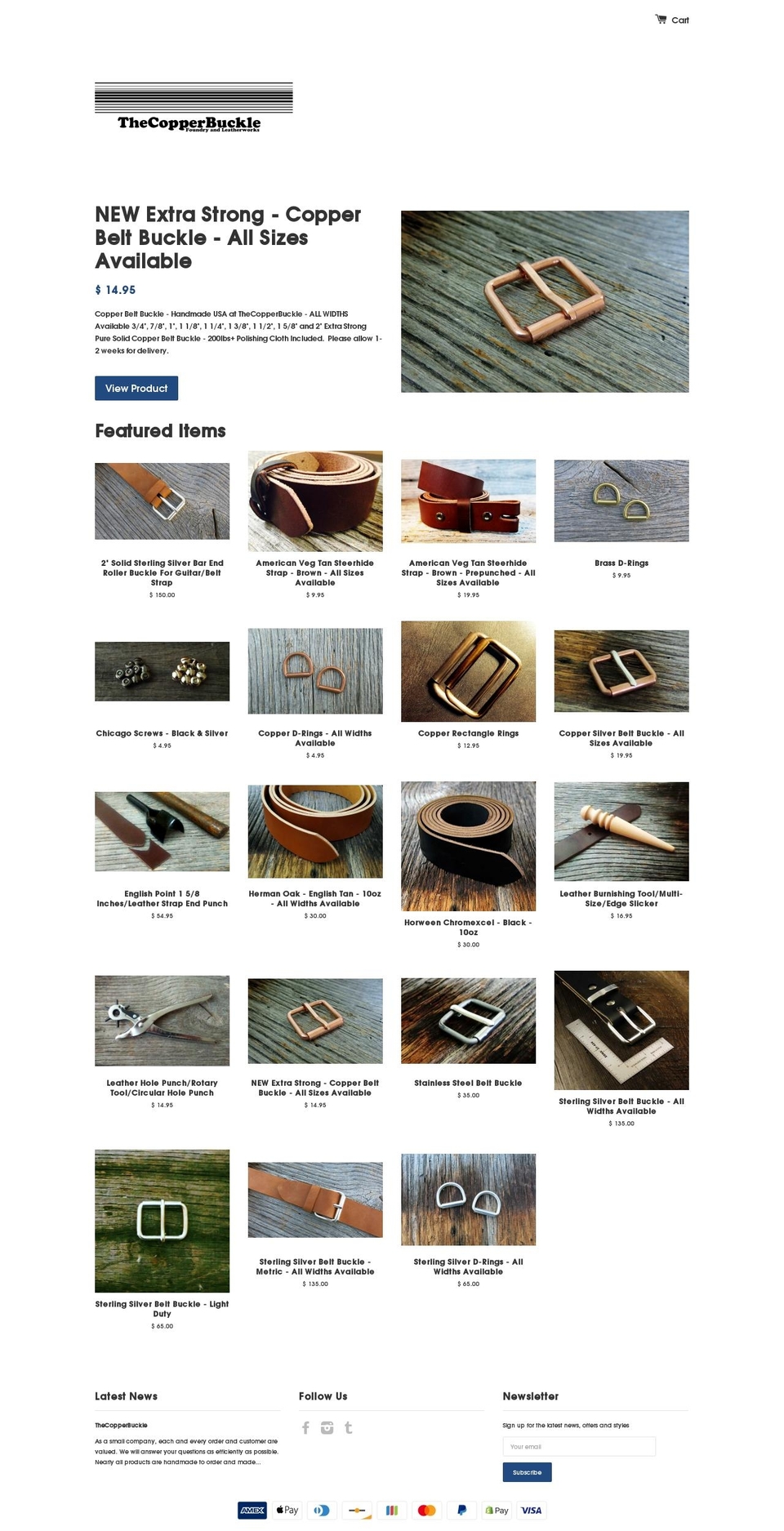 thesteelbuckle.com shopify website screenshot
