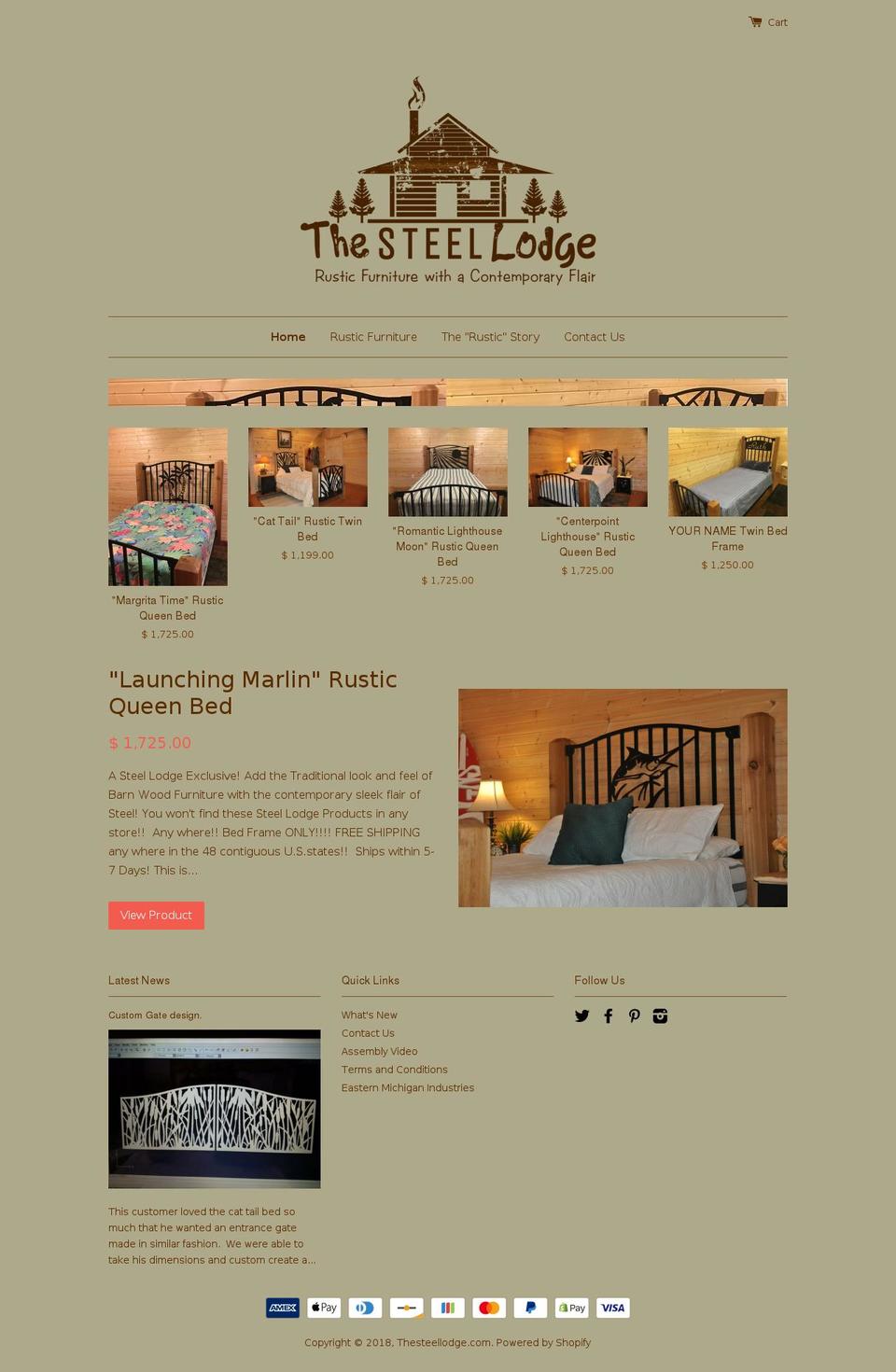 thesteelcabin.com shopify website screenshot