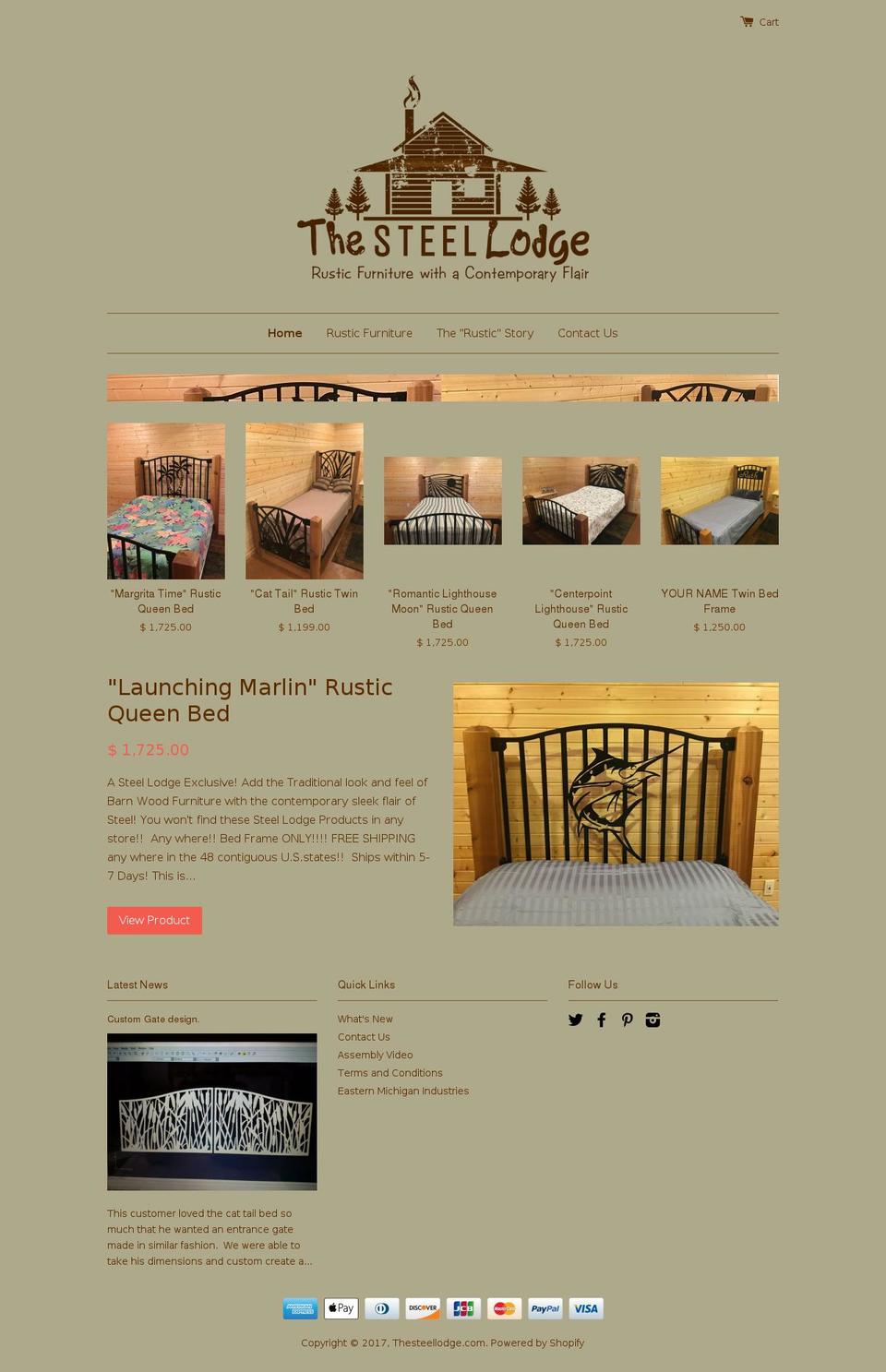 thesteellodge.com shopify website screenshot