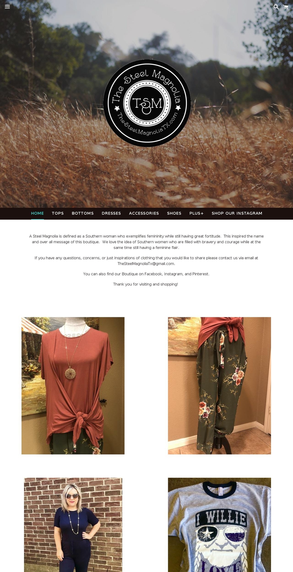 thesteelmagnoliatx.com shopify website screenshot