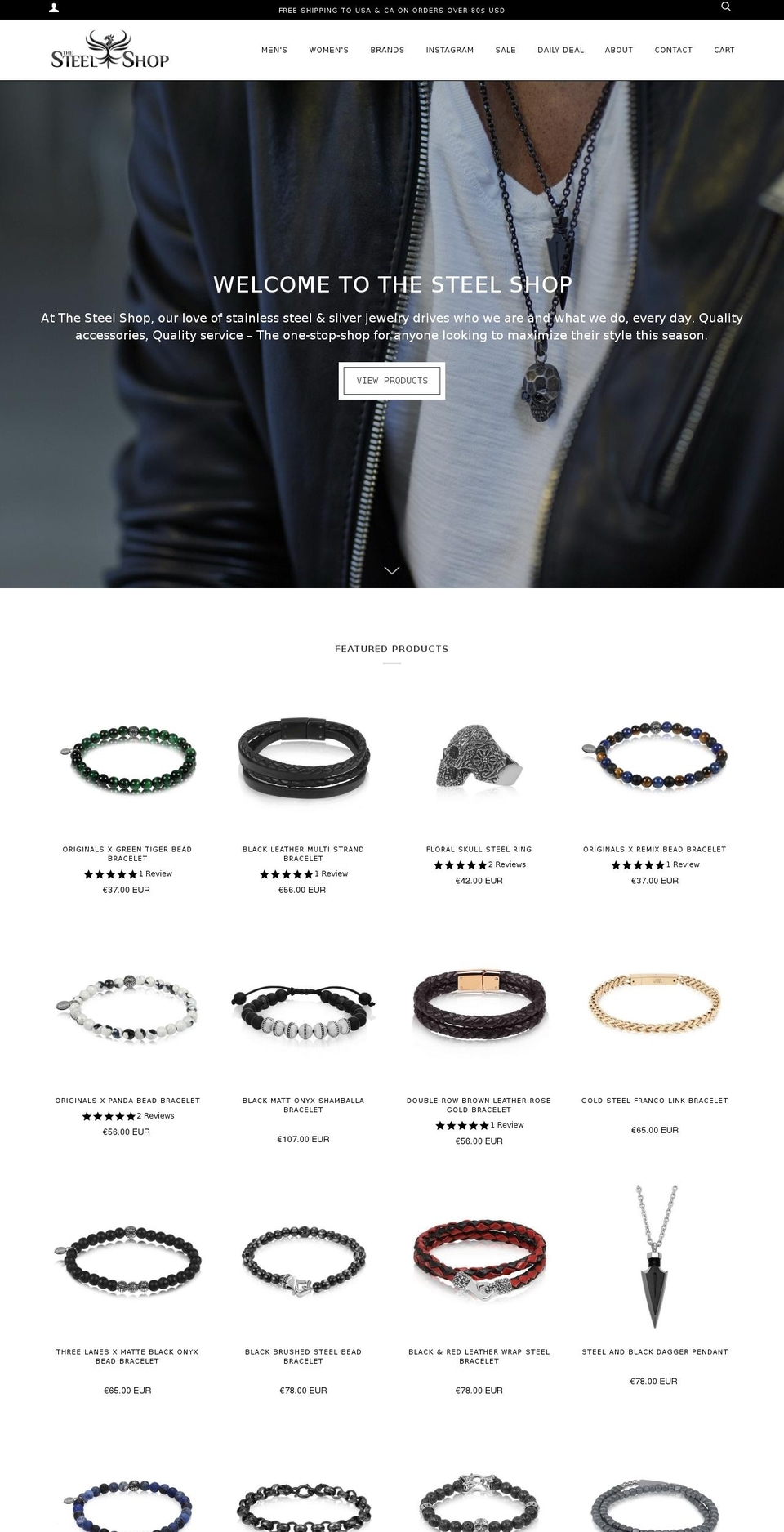 thesteelshop.com shopify website screenshot