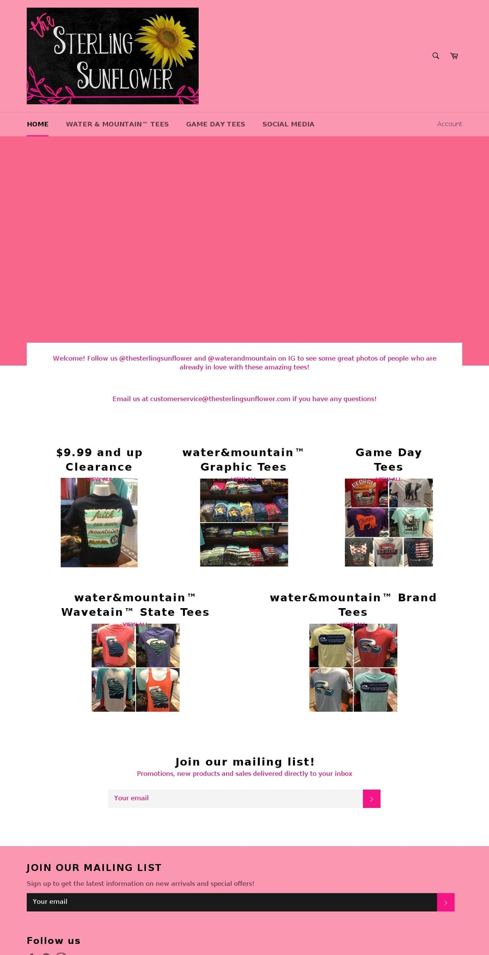 thesterlingsunflower.com shopify website screenshot