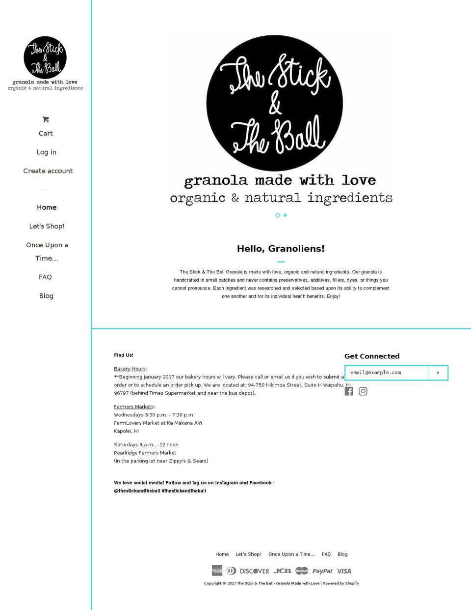 thestickandtheball.com shopify website screenshot