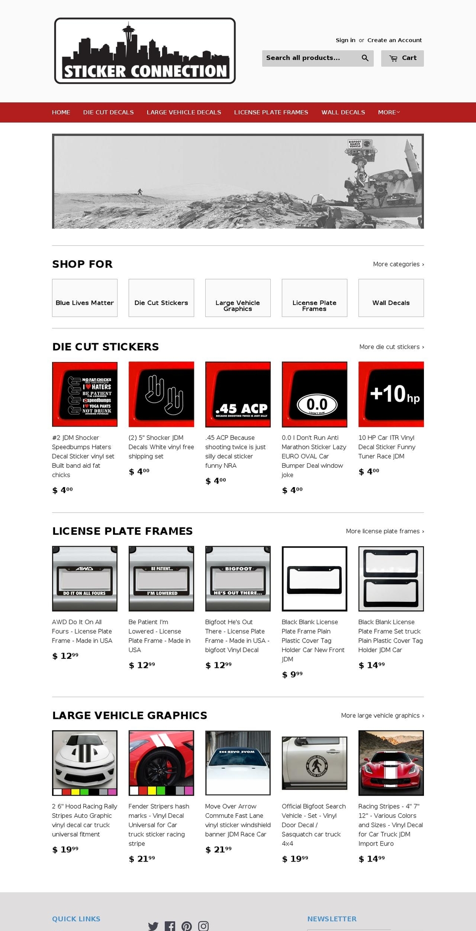 thestickerconnection.com shopify website screenshot