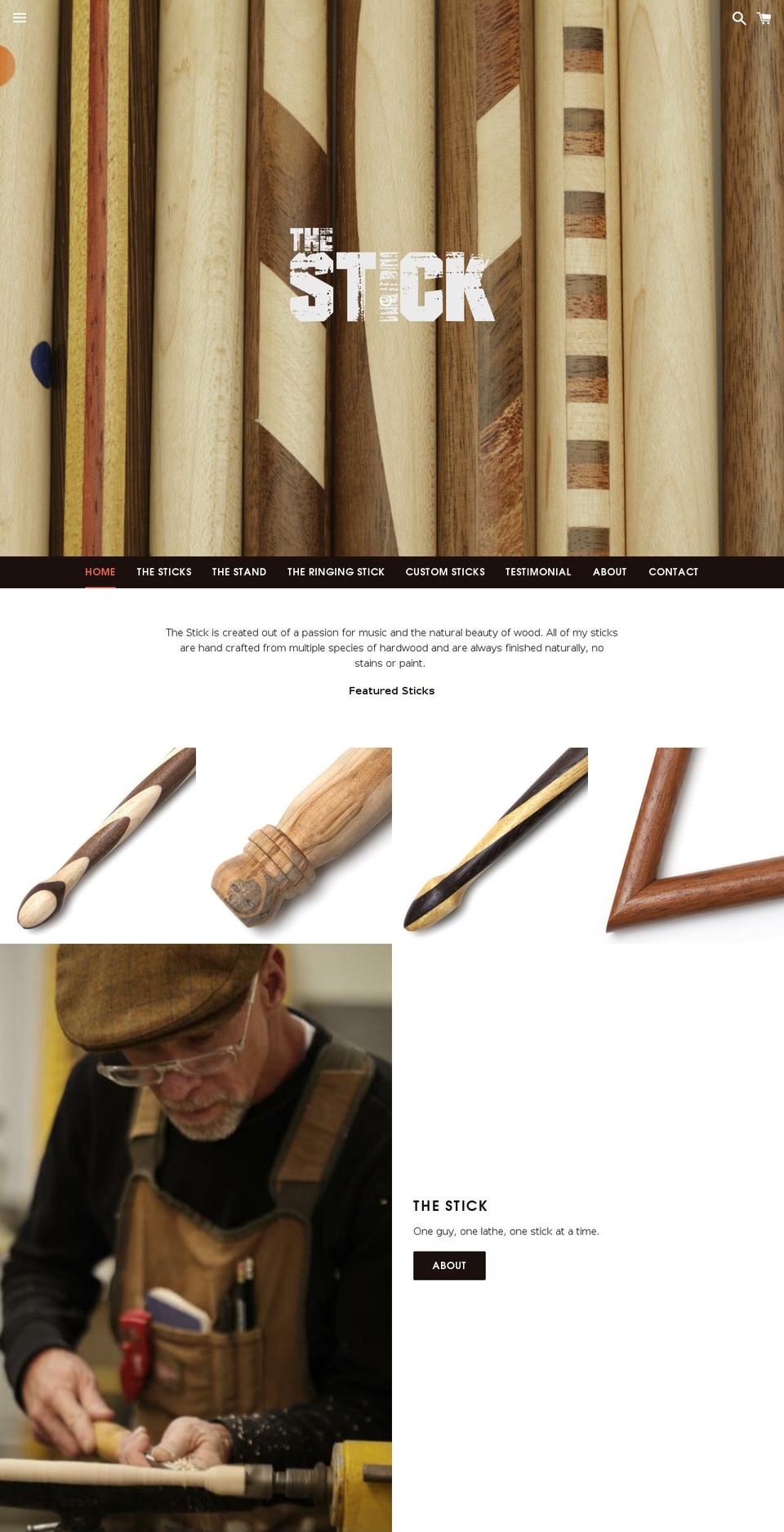 thestickmusicart.com — Shopify storefront screenshot