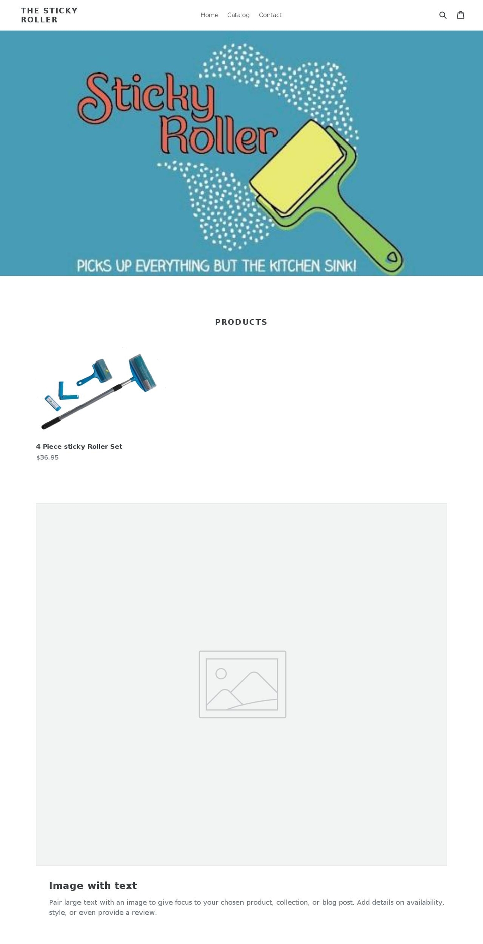thestickyroller.com — Shopify storefront screenshot