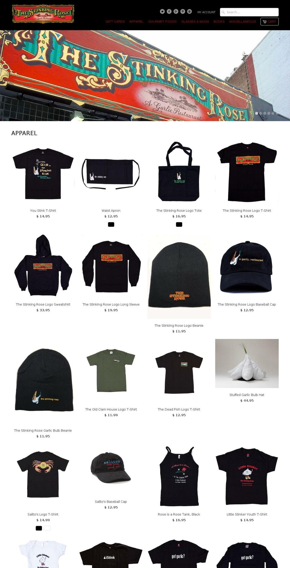 thestinkingrosestore.com shopify website screenshot