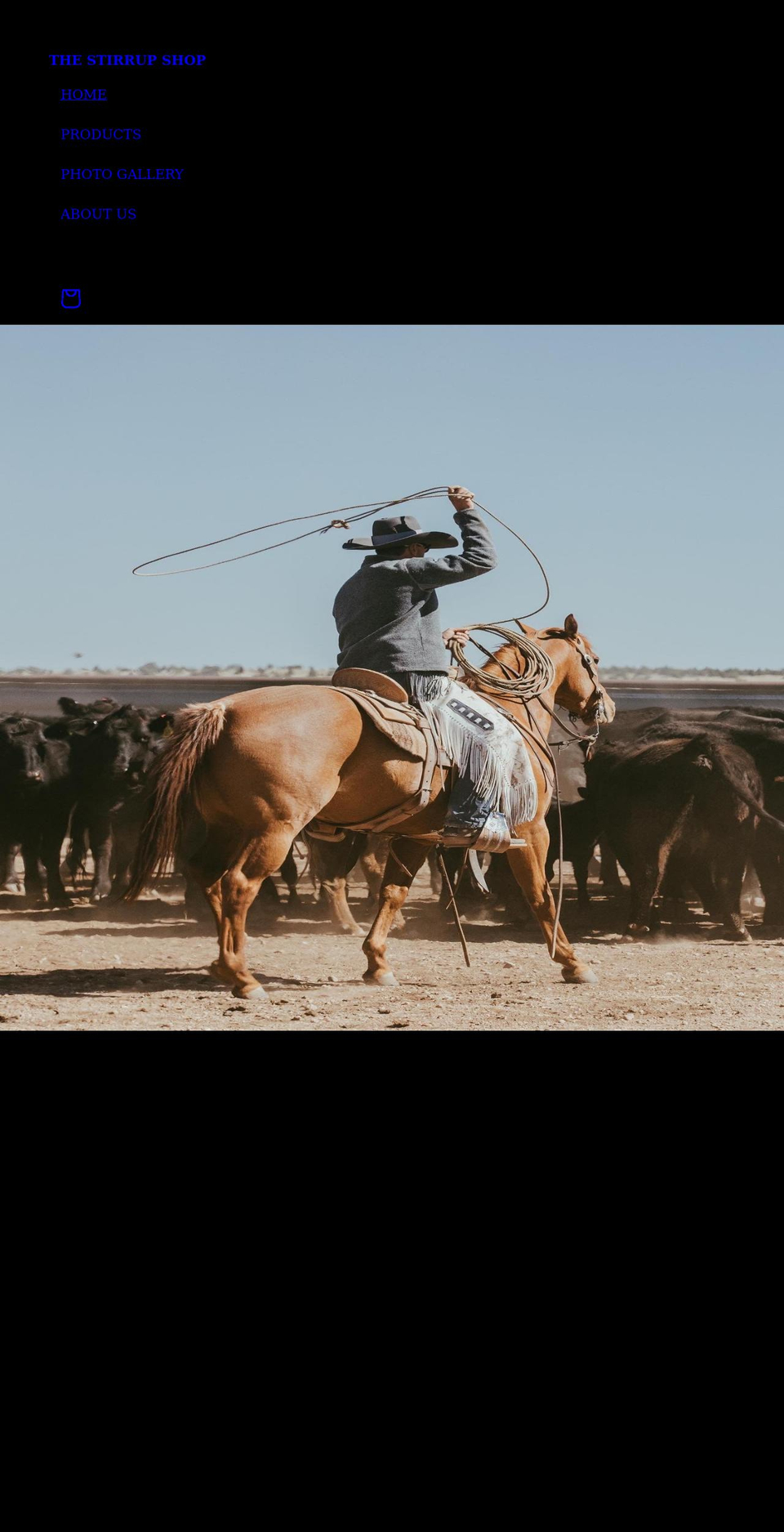thestirrupshop.com shopify website screenshot