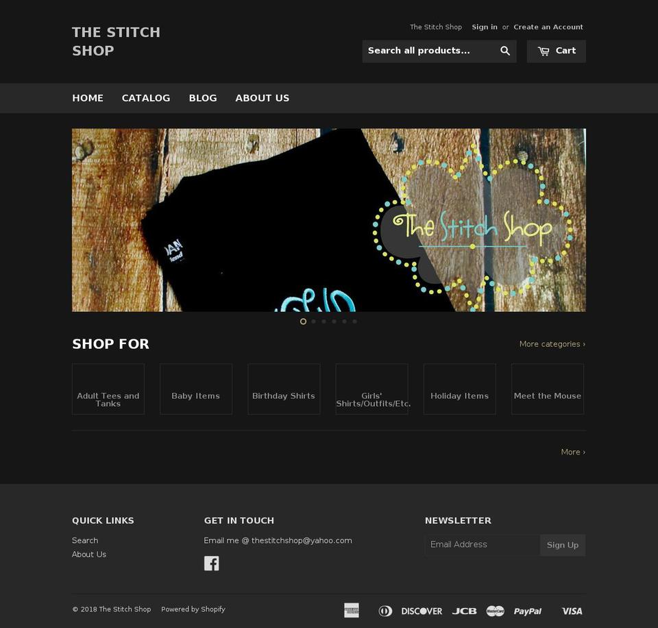 thestitchshoponline.com — Shopify storefront screenshot