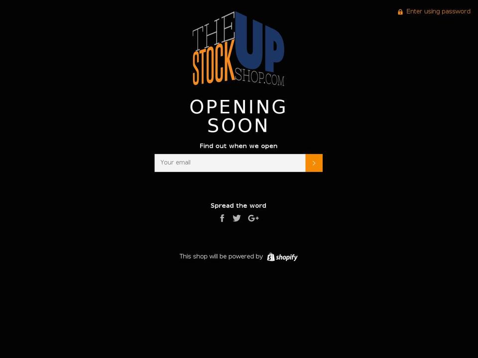 thestockupshop.net shopify website screenshot