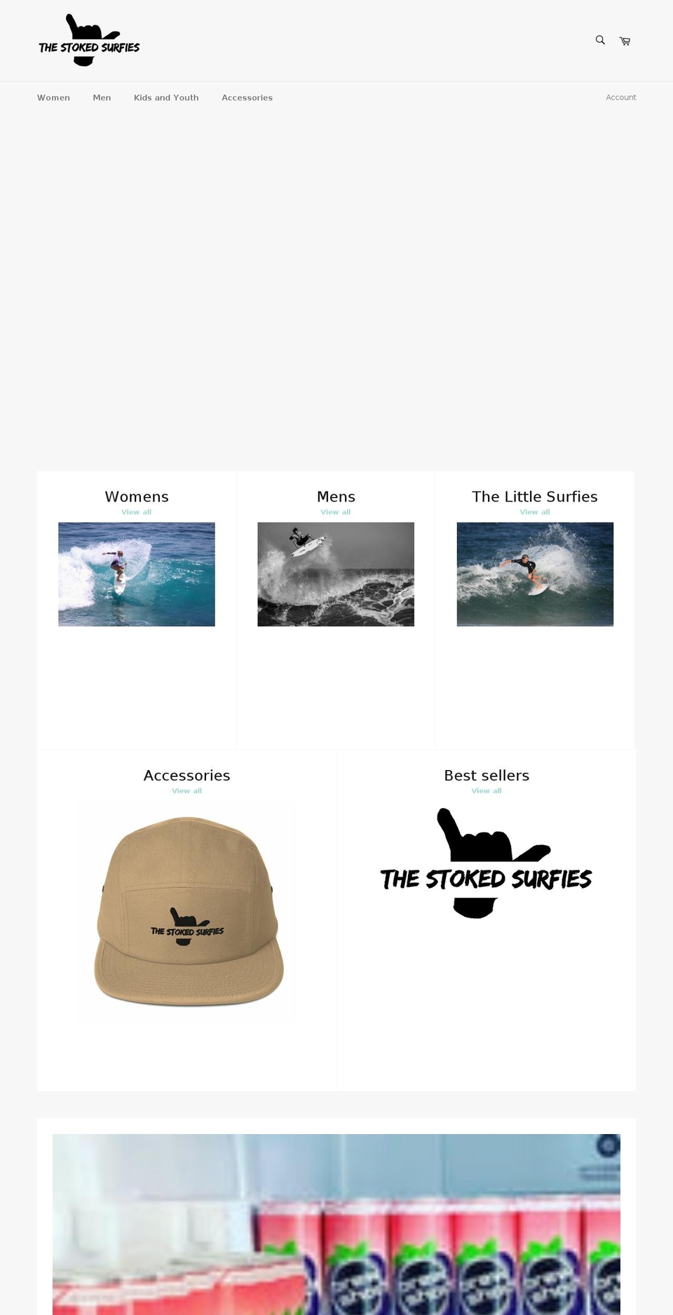 thestokedsurfies.com shopify website screenshot