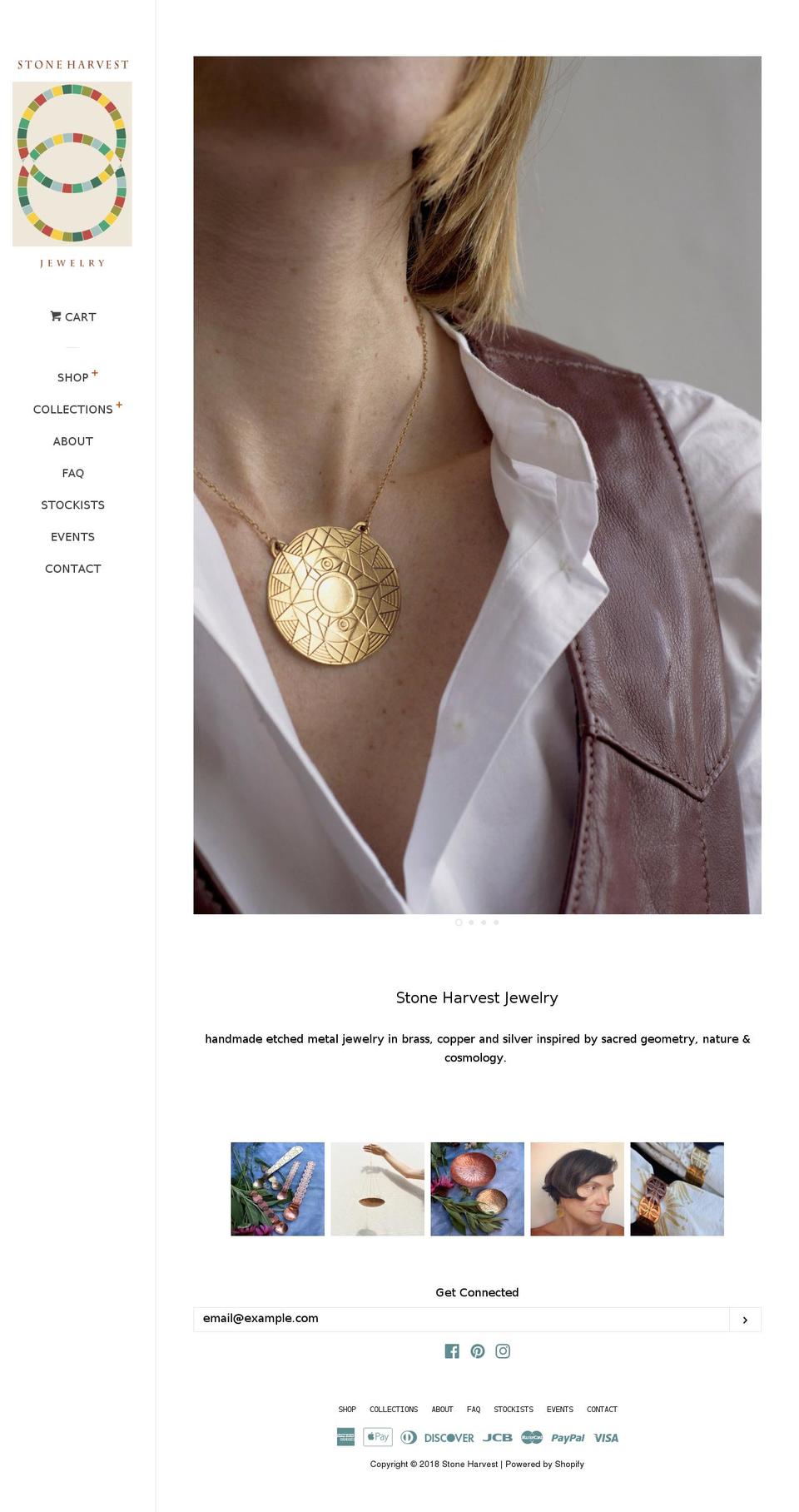thestoneharvest.com — Shopify storefront screenshot
