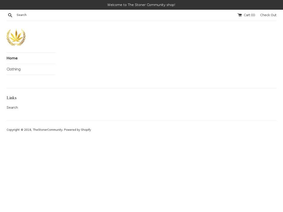 thestonercommunity.com — Shopify storefront screenshot