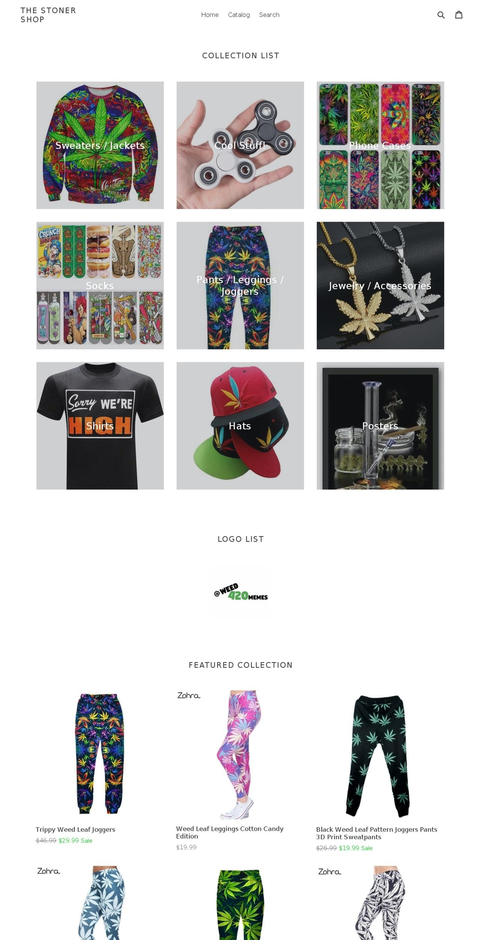 thestonershop.com shopify website screenshot