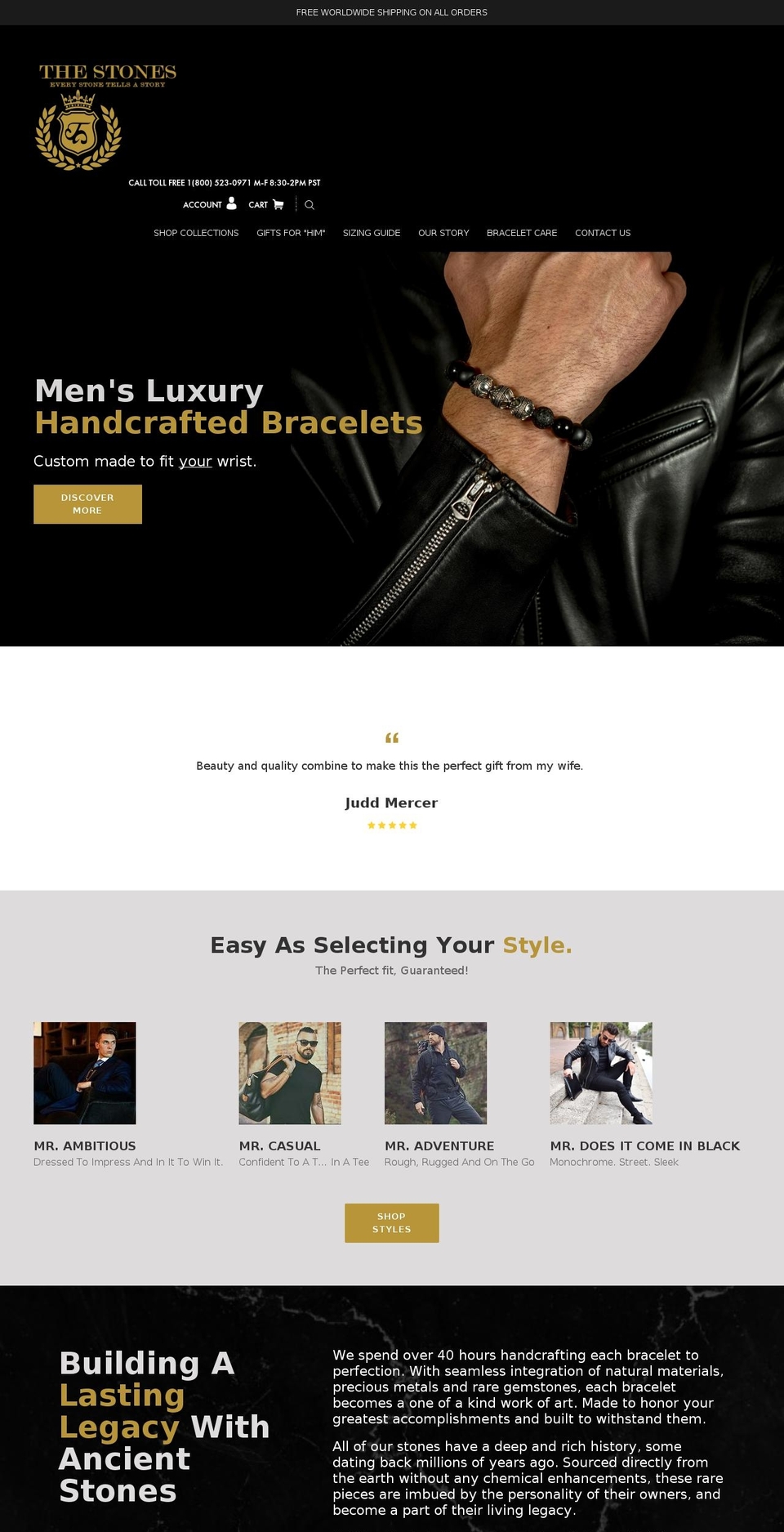 thestonesjewelry.com — Shopify storefront screenshot