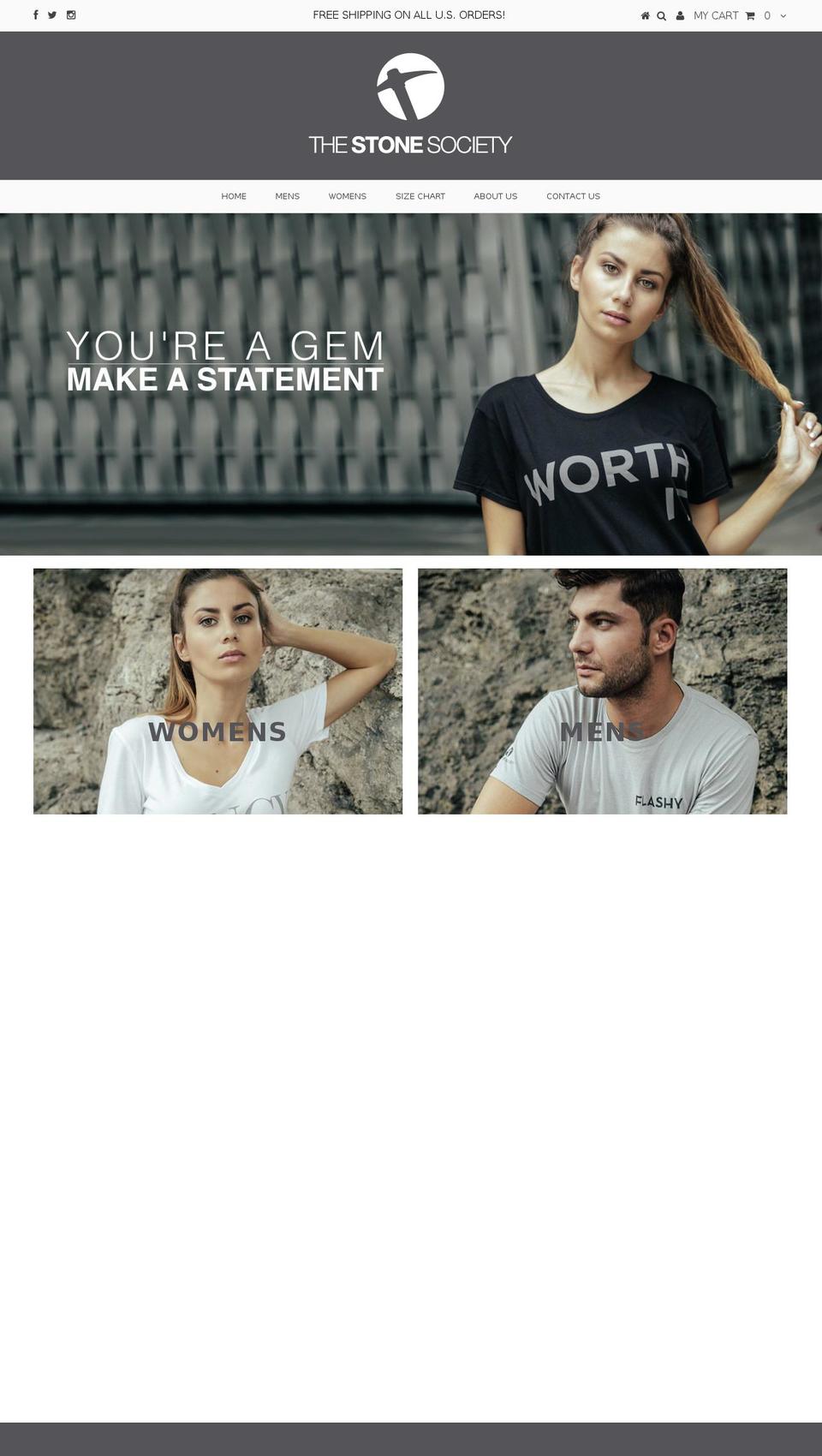 thestonesociety.com — Shopify storefront screenshot