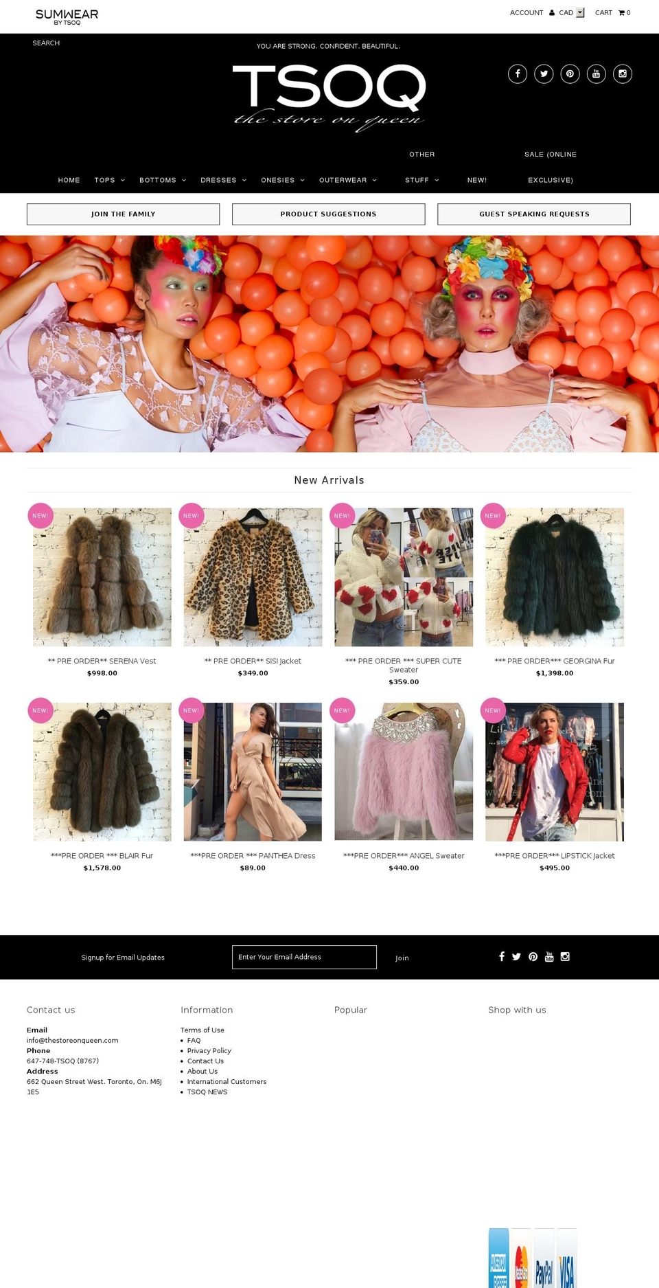 Be Yours Shopify theme site example thestoreonqueen.com