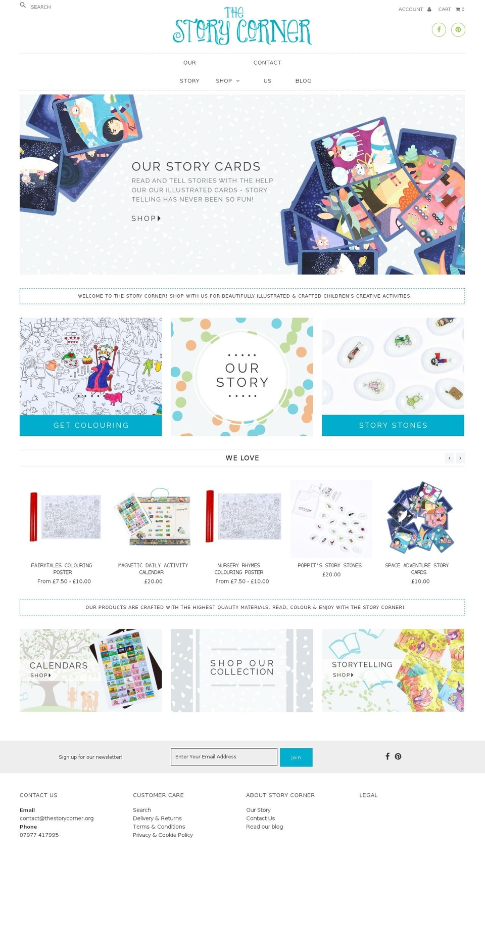 Story Shopify theme site example thestorycorner.org