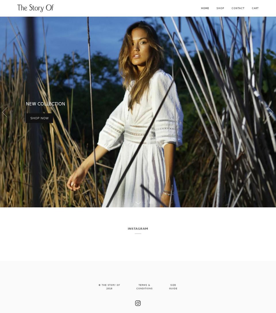 thestoryof.com.au shopify website screenshot