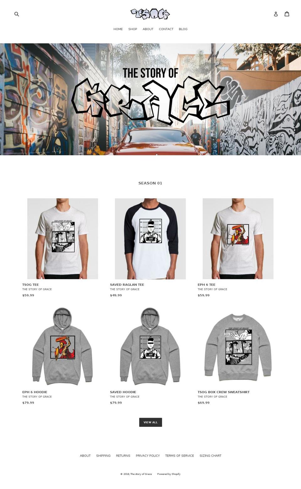 thestoryofgrace.com shopify website screenshot