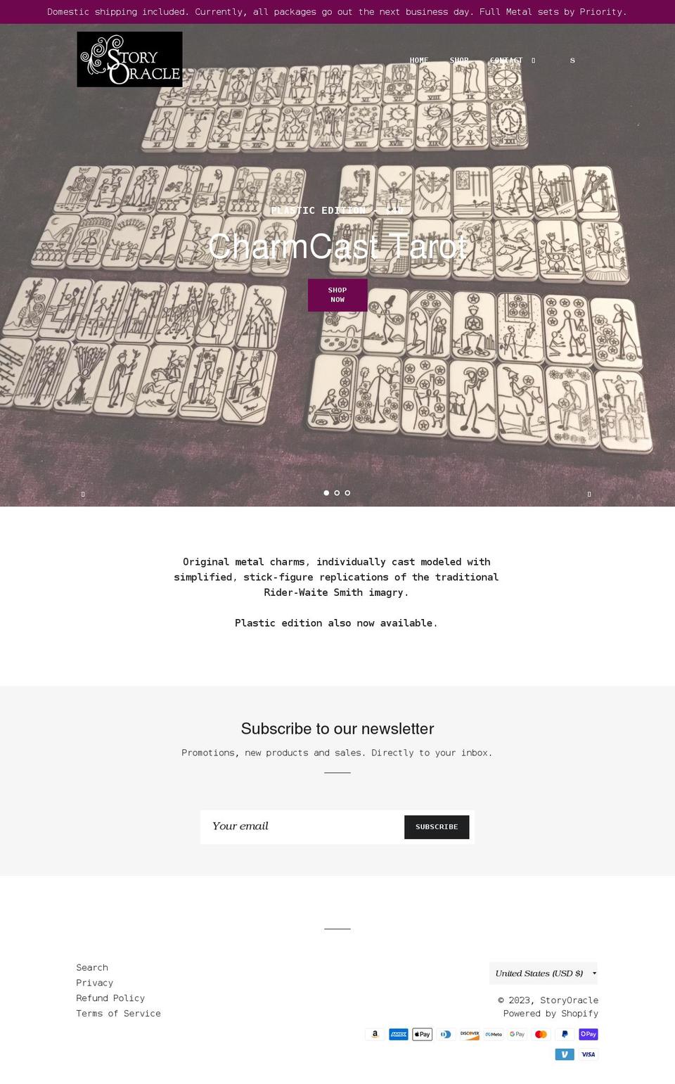 thestoryoracle.com shopify website screenshot