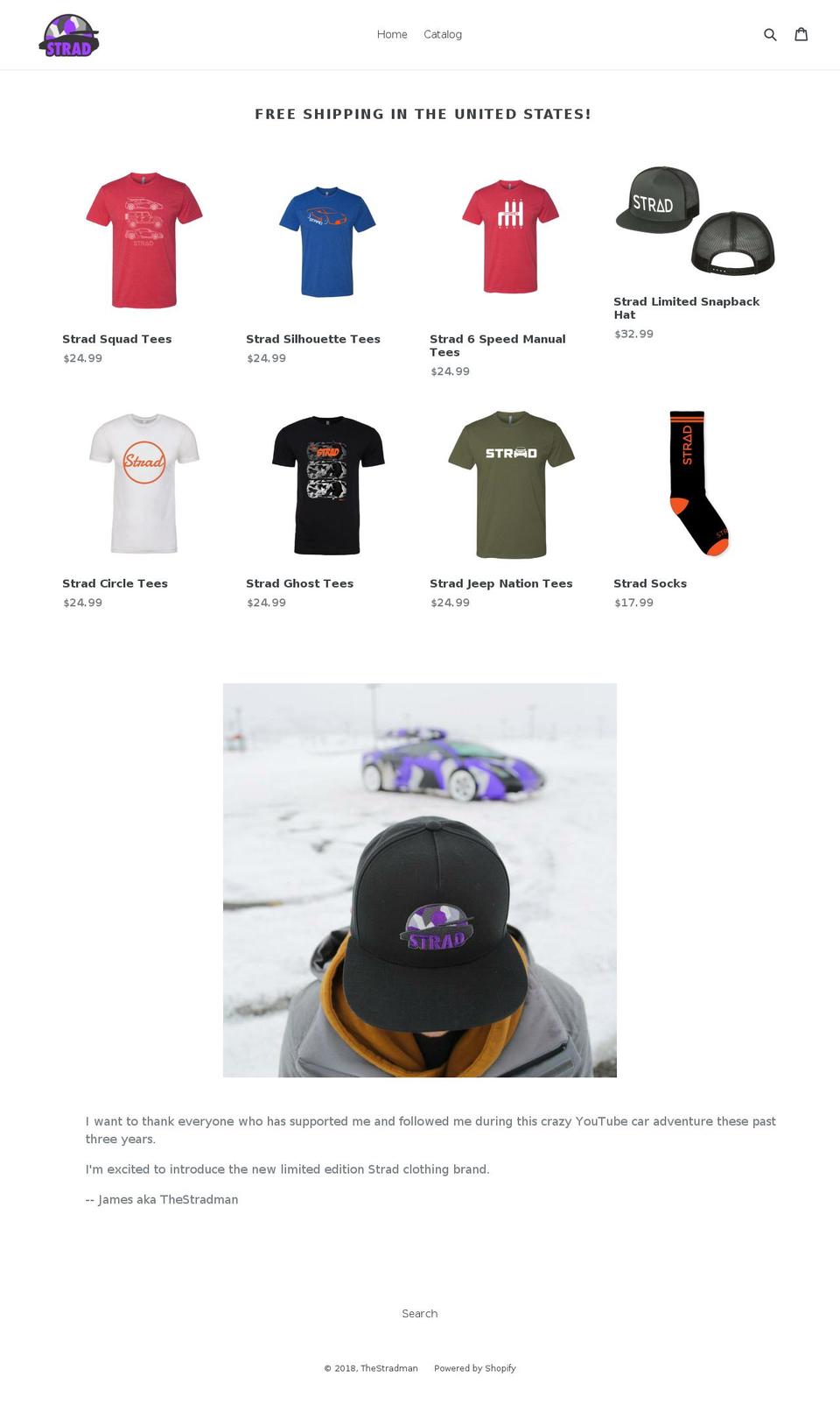 thestradman.com shopify website screenshot