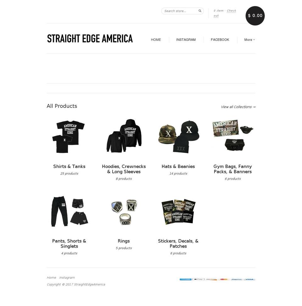thestraightedge.com shopify website screenshot