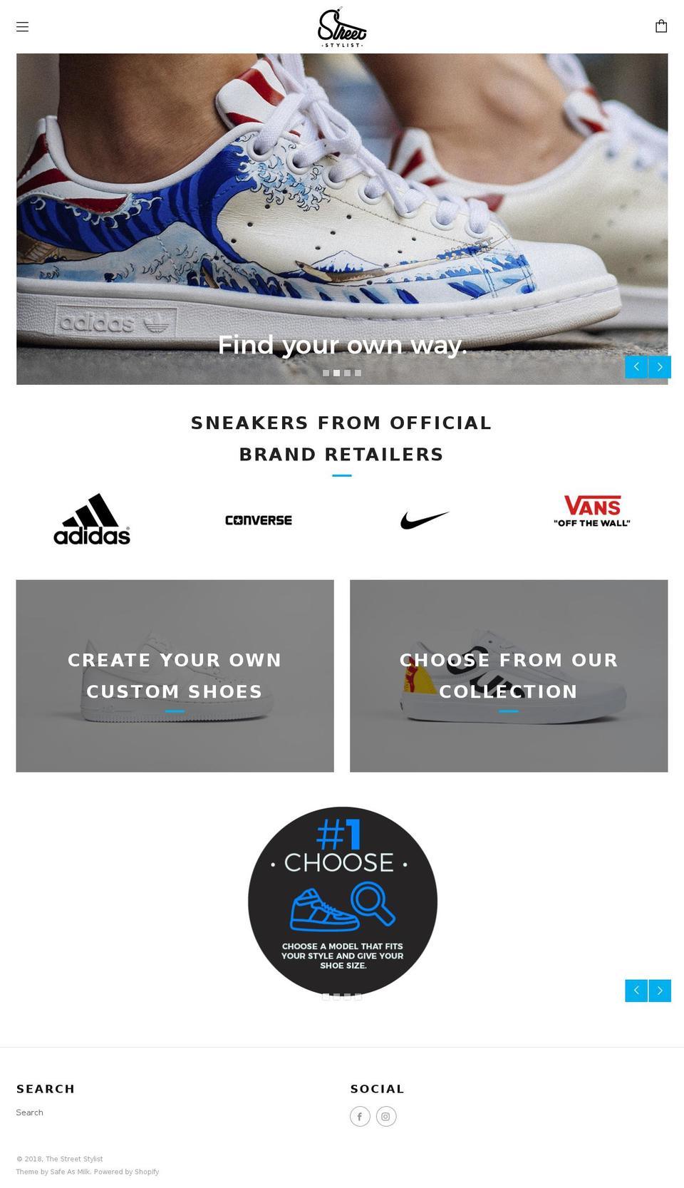 thestreetstylist.com — Shopify storefront screenshot